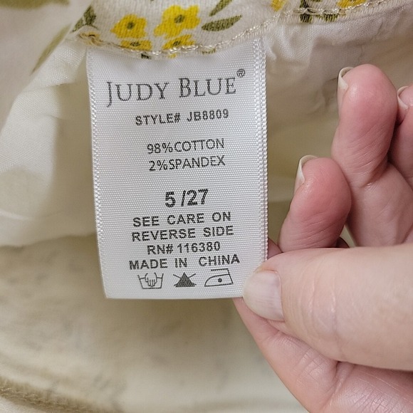 Judy Blue Jeans Women's 5/27 Floral Print High Rise Skinny Fit JB8809 Stretch - Picture 7 of 11